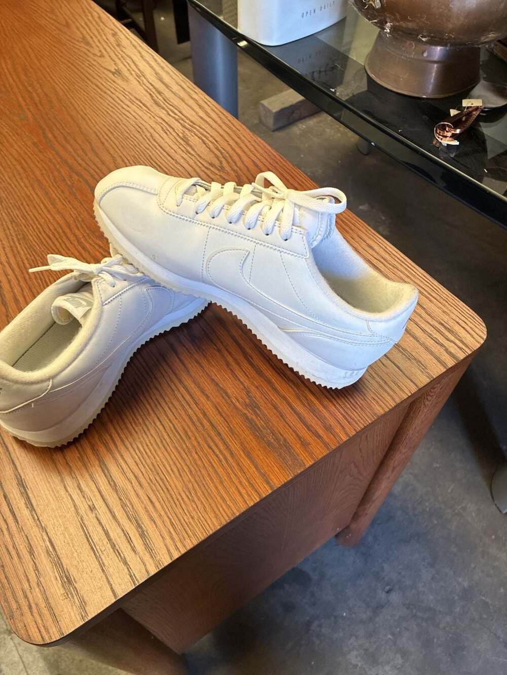 Nike Cortez Basic SL GS 'Triple White' Sneakers